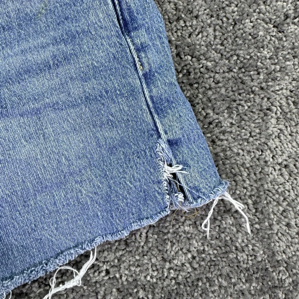 Levis Shorts Womens 27 Blue 501 High Rise Denim Cutoff Frayed Casual Summer